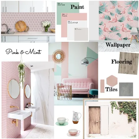 Pink and Mint Interior  - Mood Board Interior Design Mood Board by Airlie Dayz Interiors + Design on Style Sourcebook