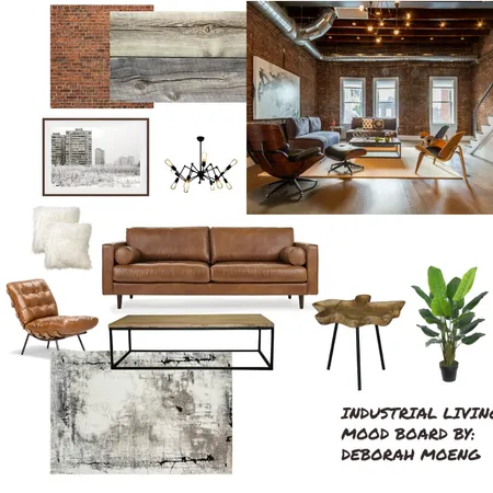 Industrial Living Interior Design Mood Board by DeborahM on Style Sourcebook