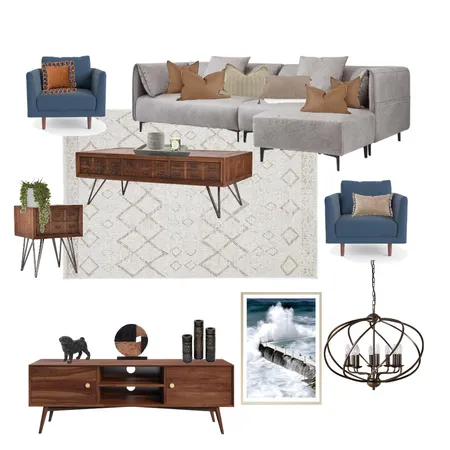 Modern Industrial Living Room Interior Design Mood Board by Interior Revamps on Style Sourcebook