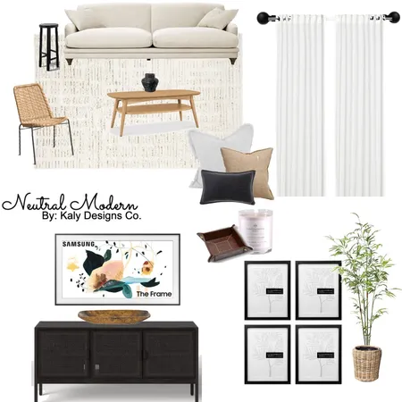 Neutral Modern Living room Interior Design Mood Board by Kaly on Style Sourcebook