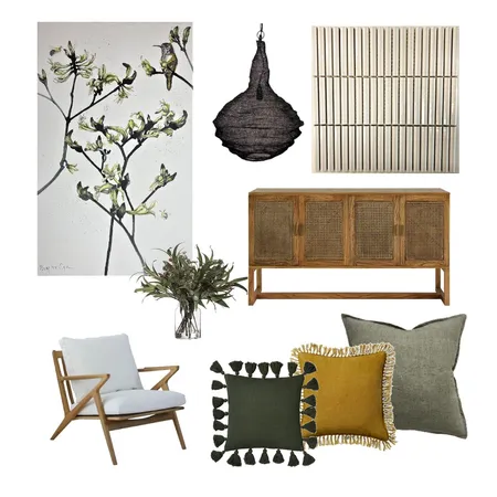 Black Kangaroo Paw (Macropidia fuliginosa) Interior Design Mood Board by Wilna ten Cate Art & Craft on Style Sourcebook