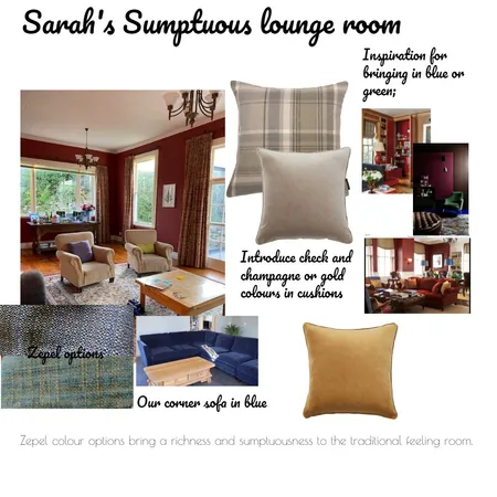 Sarah's Sumptuous Lounge Room Interior Design Mood Board by AndreaMoore on Style Sourcebook
