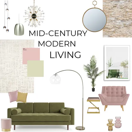 Mid Century Modern Living Interior Design Mood Board by Miss Mood Interiors on Style Sourcebook