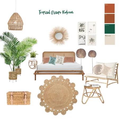 Tropical Escape Bedroom5 Interior Design Mood Board by AndreeaRM on Style Sourcebook