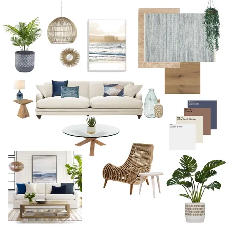 Final Coastal Interior Design Mood Board by HollyJoreteg on Style Sourcebook