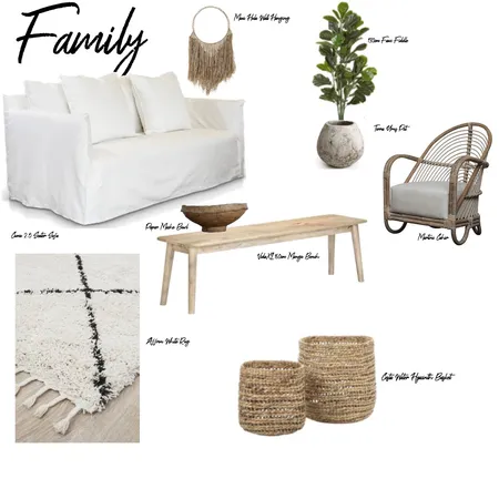 Boho Rustic Living Room Interior Design Mood Board by Styledbymel on Style Sourcebook