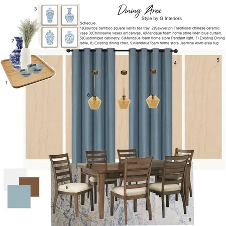 Dining Area Sample Board Interior Design Mood Board by Gia123 on Style Sourcebook