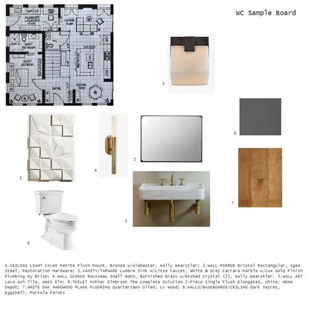 WC Sample Board Interior Design Mood Board by aprilpeterson2014 on Style Sourcebook