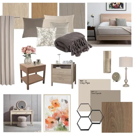 Warm Neutral Bedroom Interior Design Mood Board by sjchan on Style Sourcebook