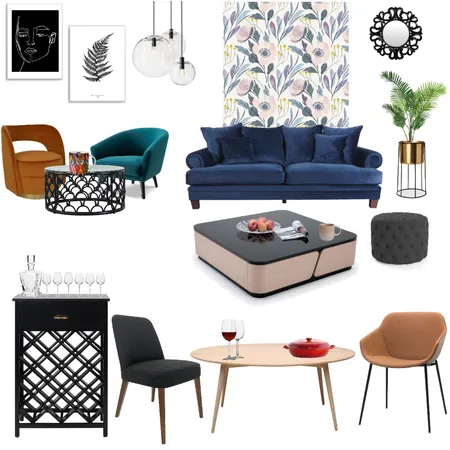 Modern Eclectic Interior Design Mood Board by DIVYA KUMUD on Style Sourcebook