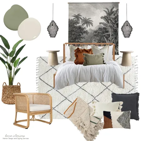 Modern boho bedroom Interior Design Mood Board by Home Interiors on Style Sourcebook