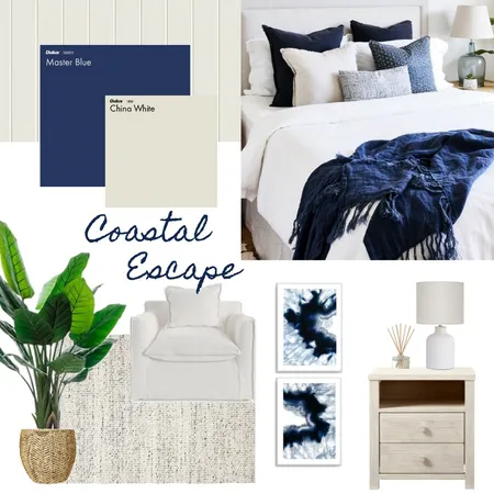 Coastal Escape Bedroom Interior Design Mood Board by jaimet on Style Sourcebook