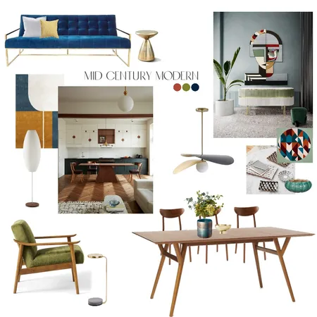 Mid Century Interior Design Mood Board by Trianka on Style Sourcebook
