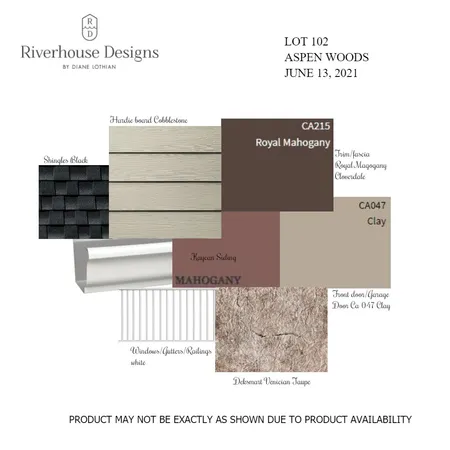 ASPEN WOODS LOT 102 Interior Design Mood Board by Riverhouse Designs on Style Sourcebook