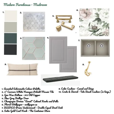 Modern Farmhouse - Mudroom Interior Design Mood Board by Dorothea Jones on Style Sourcebook