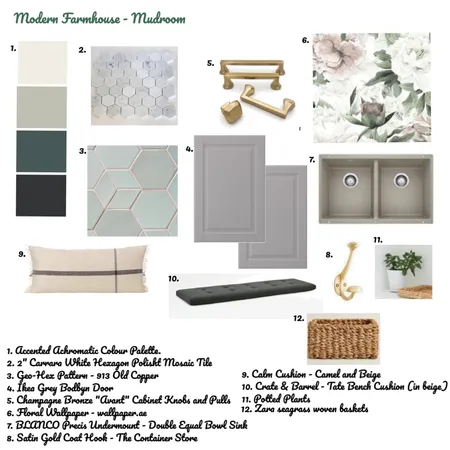 Modern Farmhouse - Mudroom Interior Design Mood Board by Dorothea Jones on Style Sourcebook