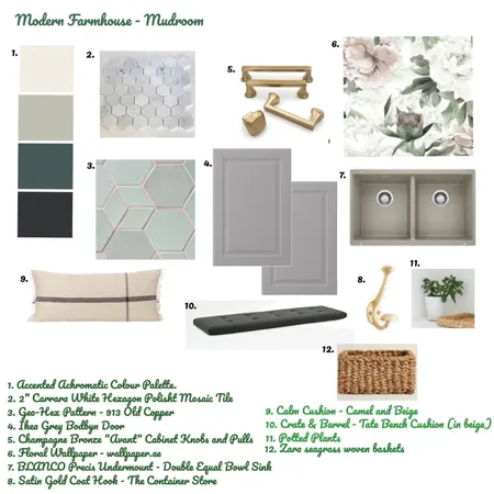 Modern Farmhouse - Mudroom Interior Design Mood Board by Dorothea Jones on Style Sourcebook