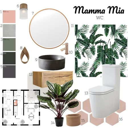 Mamma Mia - WC Interior Design Mood Board by Danelle_kat on Style Sourcebook