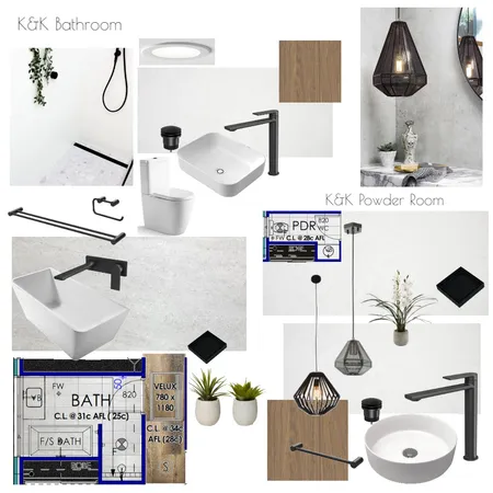 K&K Bathroom & Powder Room_V2 Interior Design Mood Board by klaudiamj on Style Sourcebook