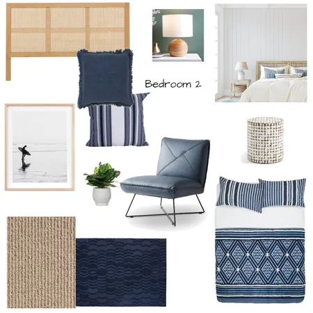 Bed 2 Coastal Navy Interior Design Mood Board by SOSI on Style Sourcebook