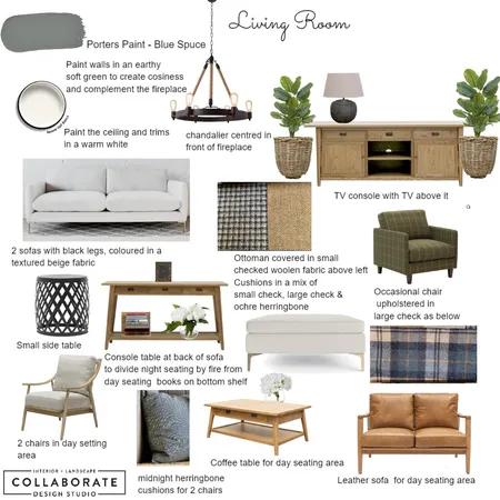 Lindsay Living room Interior Design Mood Board by Jennysaggers on Style Sourcebook