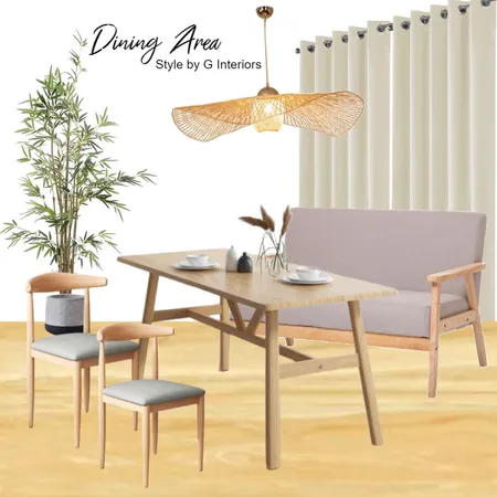 Japandi Dining Area Interior Design Mood Board by Gia123 on Style Sourcebook