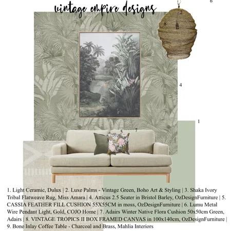 Green dreams Interior Design Mood Board by Vintage Empire Designs on Style Sourcebook