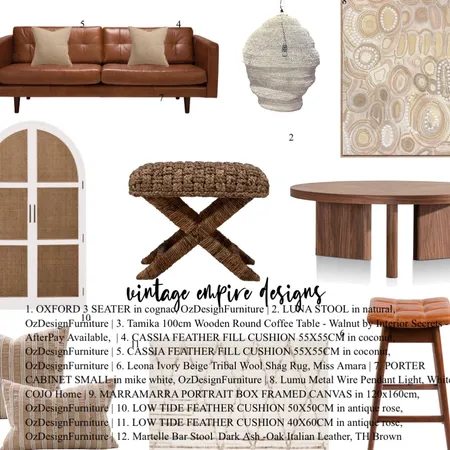 Lounge Interior Design Mood Board by Vintage Empire Designs on Style Sourcebook