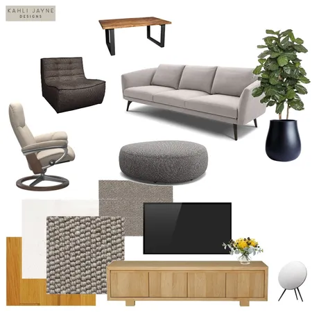 Minimalist Scandi Living Room Interior Design Mood Board by Kahli Jayne Designs on Style Sourcebook