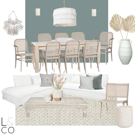 Living / Dining Concept Interior Design Mood Board by Linden & Co Interiors on Style Sourcebook