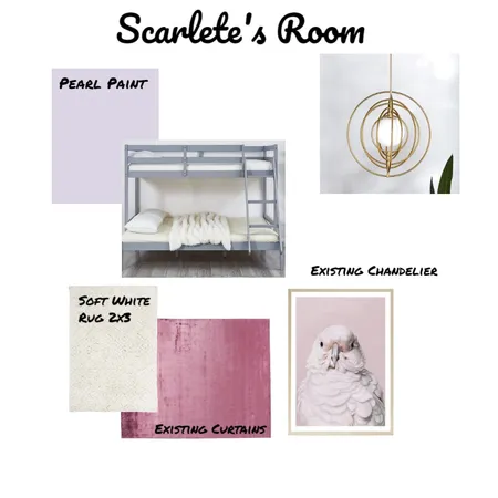 Scarlett's Room Interior Design Mood Board by Jelle Decoration on Style Sourcebook