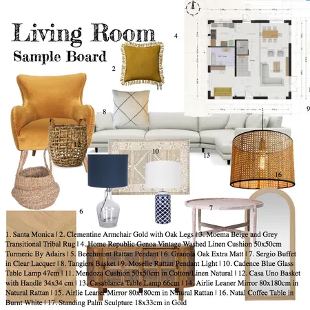 Living Room Interior Design Mood Board by Elle on Style Sourcebook