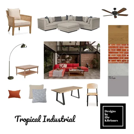 Tropical Industrial Interior Design Mood Board by KB Design Studio on Style Sourcebook