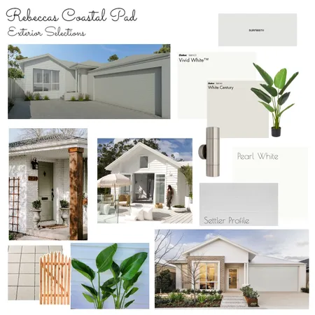 Rebeccas Coastal Pad - Exterior Selections Interior Design Mood Board by klaudiamj on Style Sourcebook