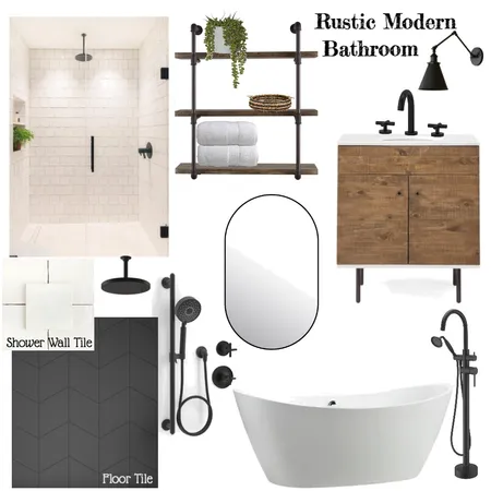 Rustic Modern Bathroom Interior Design Mood Board by carolynstevenhaagen on Style Sourcebook