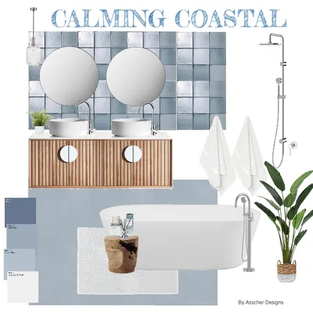 Calming Coastal Interior Design Mood Board by Asscher Designs on Style Sourcebook