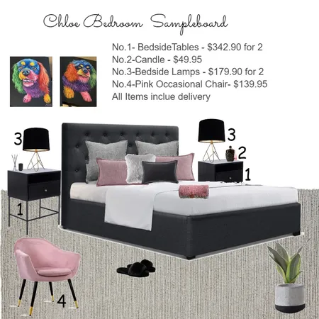 Chloe main bedroom Sample Board Interior Design Mood Board by Ledonna on Style Sourcebook