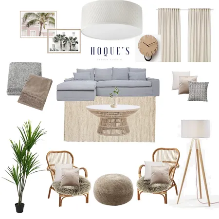 Living Room coastal Interior Design Mood Board by Nilufa Hoque on Style Sourcebook