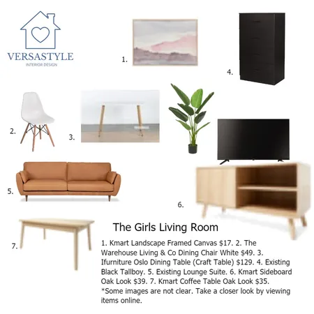 The Loghry Girls Living Room Interior Design Mood Board by Christina Clifford on Style Sourcebook