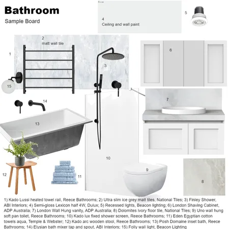 Becker - Sample Board Bathroom Interior Design Mood Board by Davinia Lorretta Design on Style Sourcebook