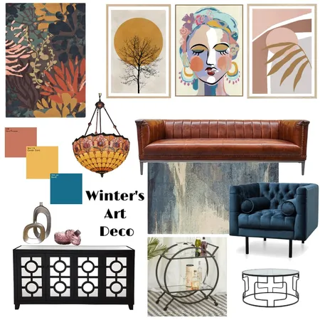 Winter's Art deco Interior Design Mood Board by Di Taylor Interiors on Style Sourcebook