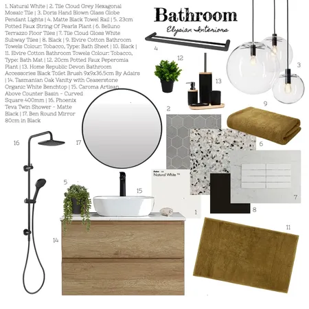 Bathroom Interior Design Mood Board by georginatipper on Style Sourcebook