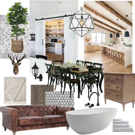 Modern Farmhouse Interior Design Mood Board by ByElliott on Style Sourcebook