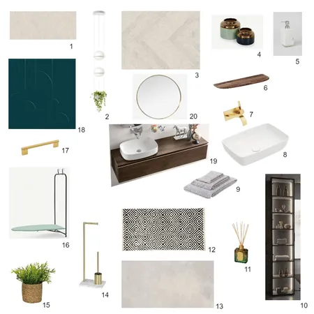 Module 9 WC & Laundry Interior Design Mood Board by ishigoel on Style Sourcebook