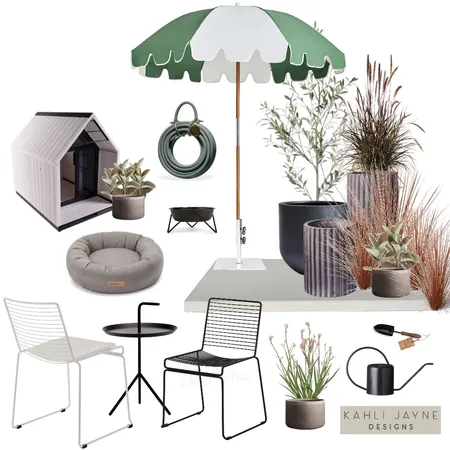 Modern Brutalist Courtyard Interior Design Mood Board by Kahli Jayne Designs on Style Sourcebook