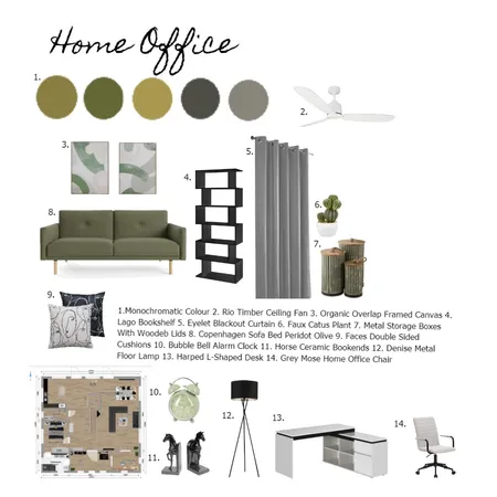 Home Office Interior Design Mood Board by Heidi Western on Style Sourcebook