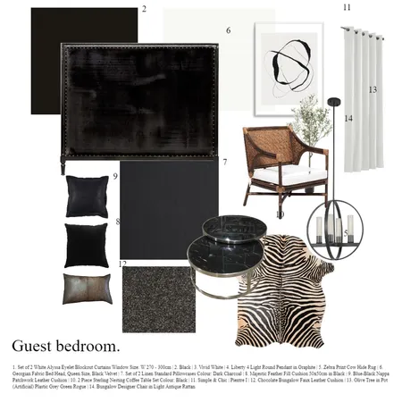 guest Interior Design Mood Board by ZJR on Style Sourcebook