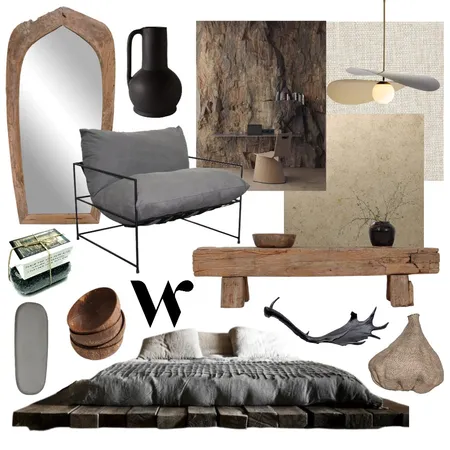 Wabi Sabi Bedroom Interior Design Mood Board by The Whole Room on Style Sourcebook