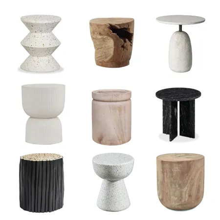 Round Side Tables Interior Design Mood Board by jadec design on Style Sourcebook