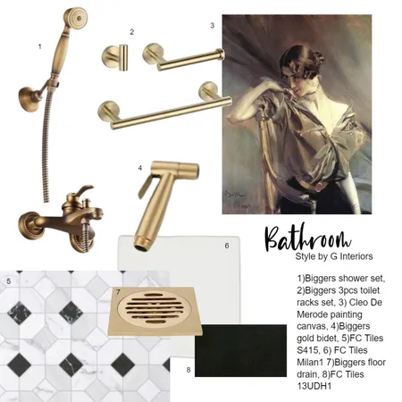 Museum Theme Bathroom Interior Design Mood Board by Gia123 on Style Sourcebook